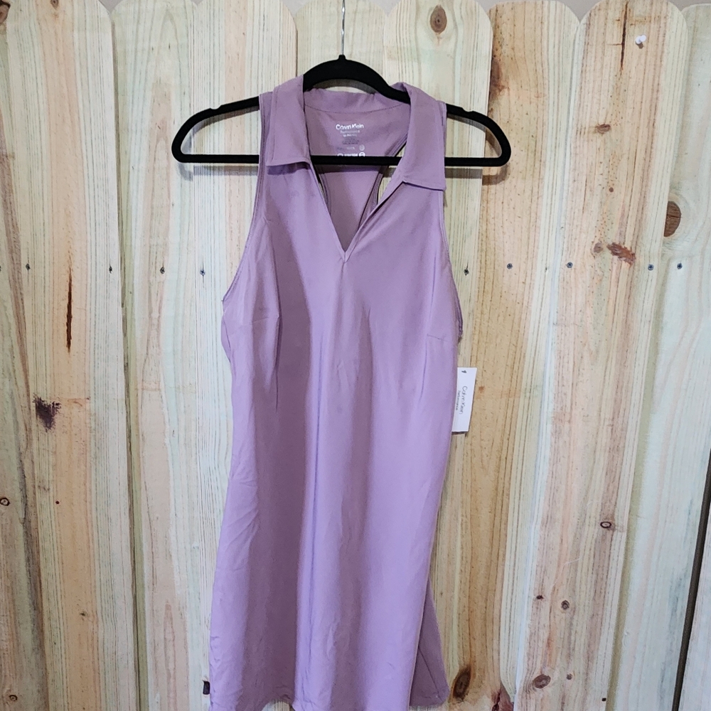 Plum Sleeveless Dress by Calvin KLEIN NO POCKETS or Shorts. NWT